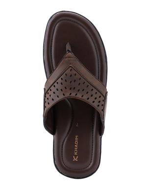 brown synthetic & mesh slip on slippers - 18396602 - Standard Image - 6