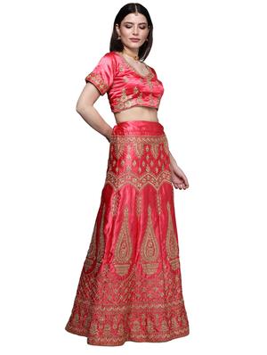 embroidered a-line lehenga - 18396622 - Standard Image - 3