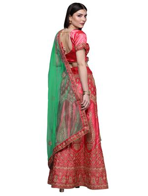 embroidered a-line lehenga - 18396622 - Standard Image - 4