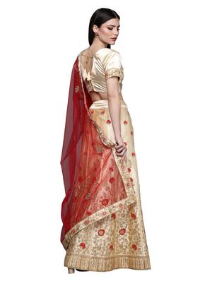 embroidered a-line lehenga - 18396628 - Standard Image - 4