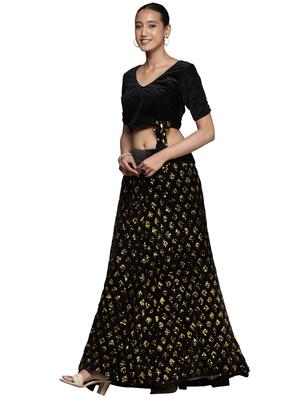 sequined a-line lehenga - 18396634 - Standard Image - 2