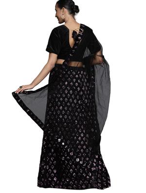 sequined a-line lehenga - 18396635 - Standard Image - 4