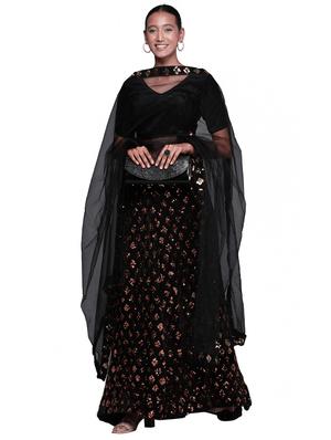 sequined a-line lehenga - 18396638 - Standard Image - 2
