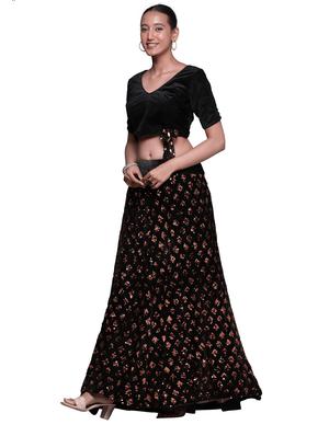 sequined a-line lehenga - 18396638 - Standard Image - 3