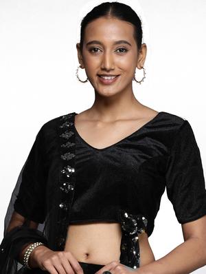sequined a-line lehenga - 18396639 - Standard Image - 5