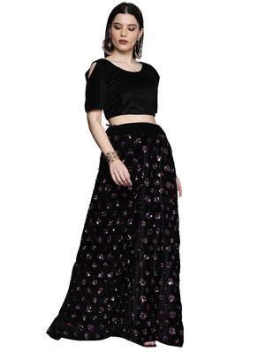 sequined a-line lehenga - 18396645 - Standard Image - 2