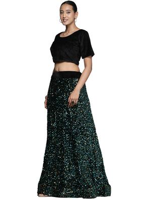 sequined a-line lehenga - 18396646 - Standard Image - 2