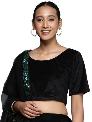 sequined a-line lehenga - 18396646 - Standard Image - 5