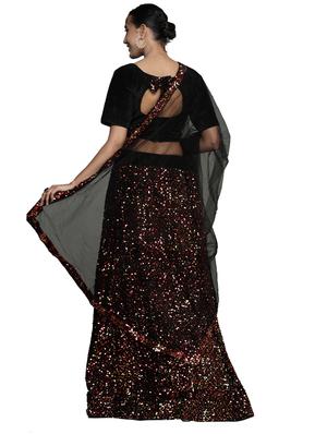 sequined a-line lehenga - 18396650 - Standard Image - 4