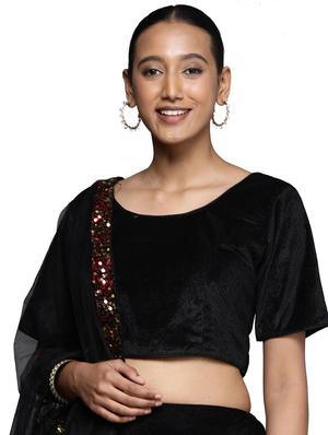 sequined a-line lehenga - 18396650 - Standard Image - 5