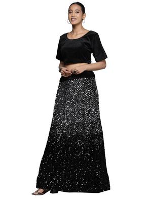sequined a-line lehenga - 18396659 - Standard Image - 2