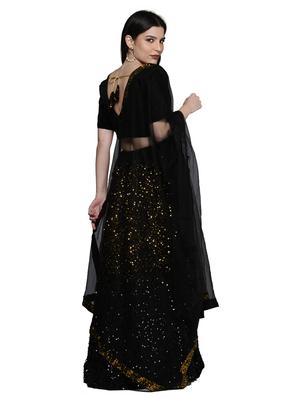 sequined a-line lehenga - 18396661 - Standard Image - 4