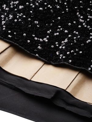 sequined a-line lehenga - 18396661 - Standard Image - 6