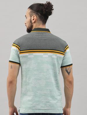 sea-green printed polo t-shirt - 18396828 - Standard Image - 3