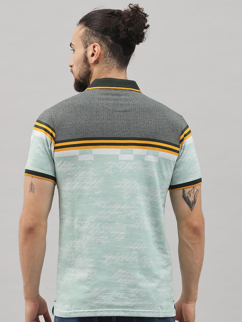 sea-green printed polo t-shirt - 18396828 - Zoom Image - 3