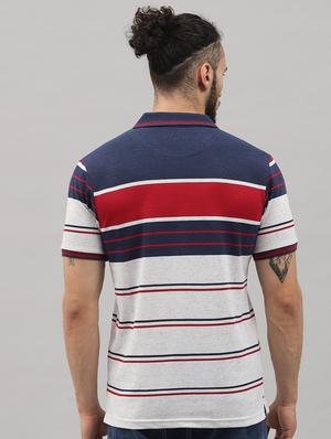 blue striped polo t-shirt - 18396832 - Standard Image - 3