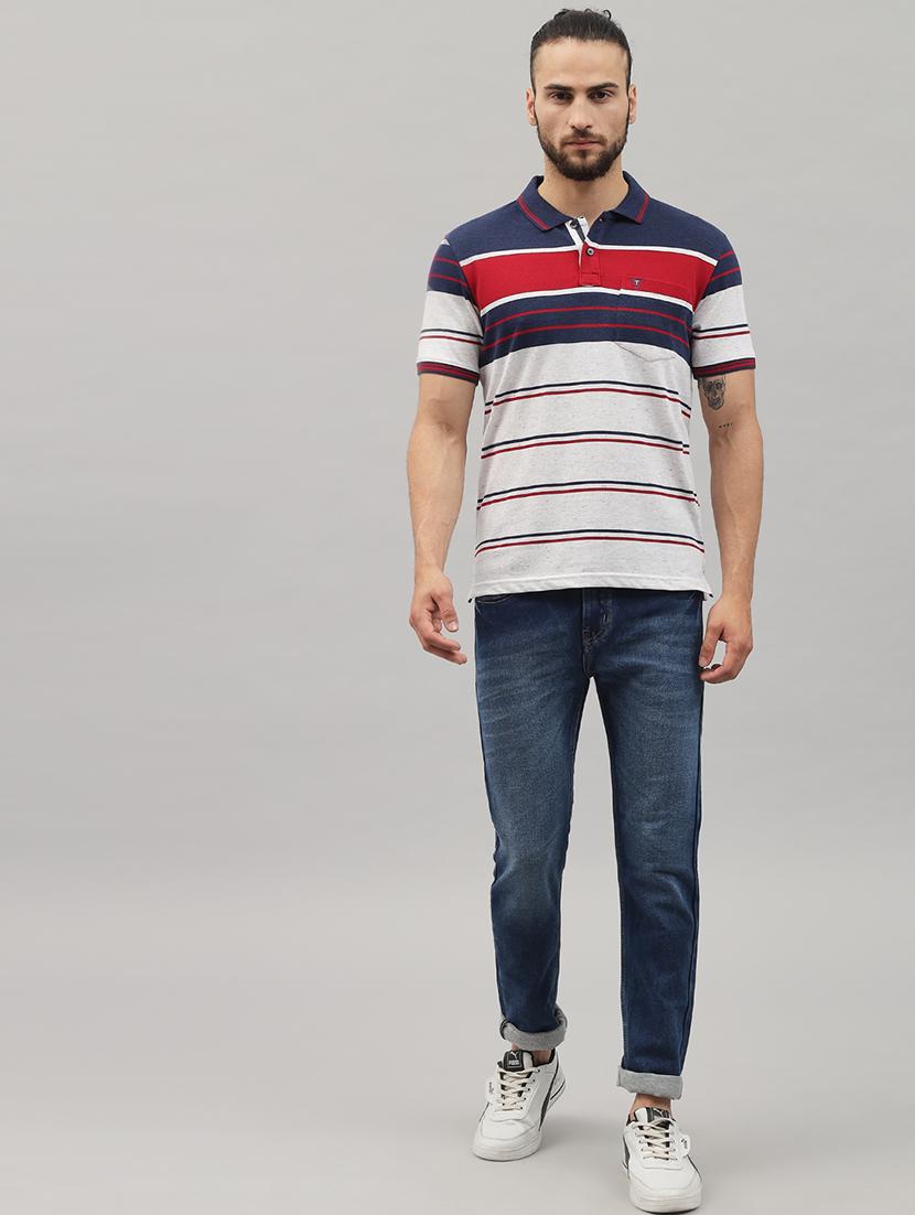 blue striped polo t-shirt - 18396832 - Zoom Image - 4