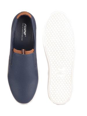navy synthetic slip on sneakers - 18396847 - Standard Image - 4