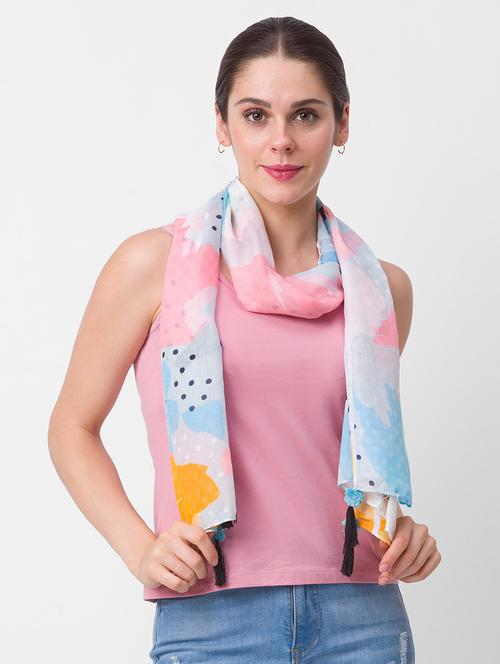 white viscose scarf - 18396955 - Very Small Image - 1