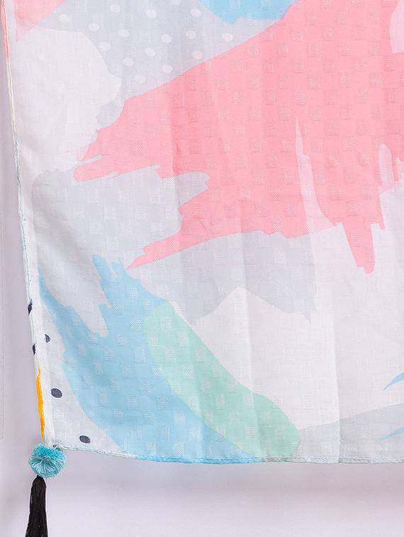white viscose scarf - 18396955 - Zoom Image - 4