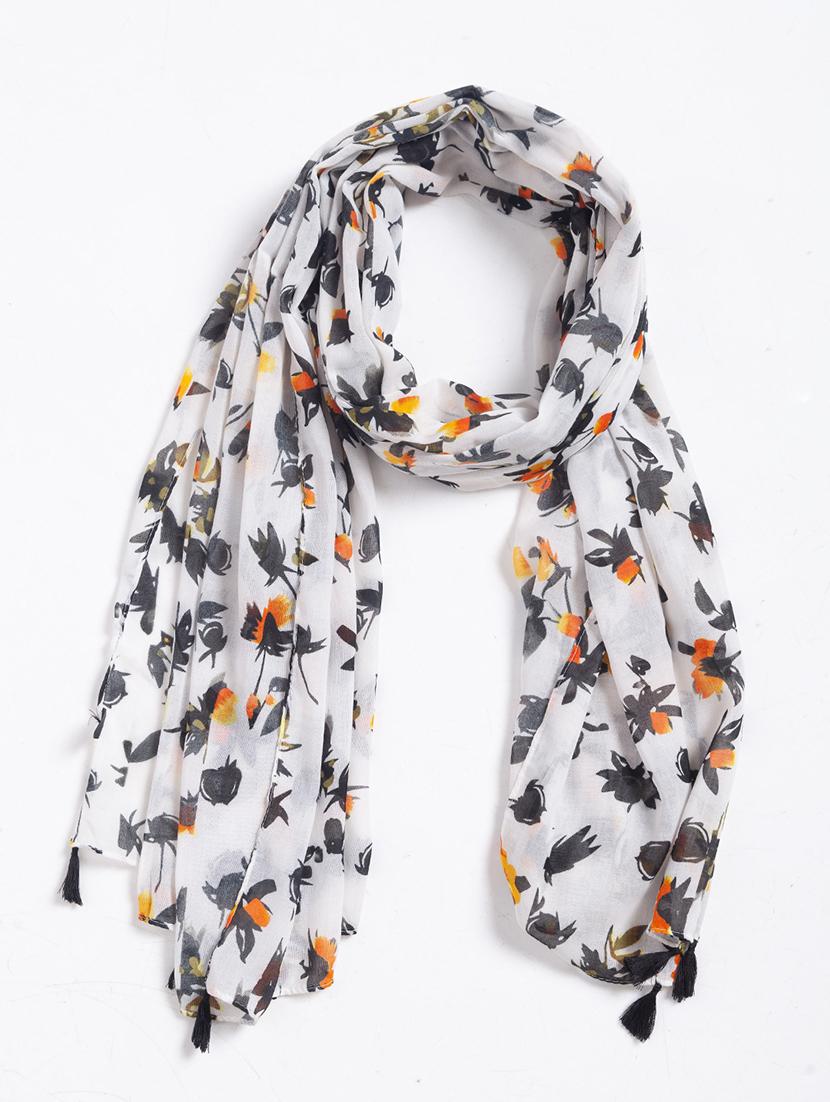 white viscose scarf - 18396957 - Zoom Image - 2