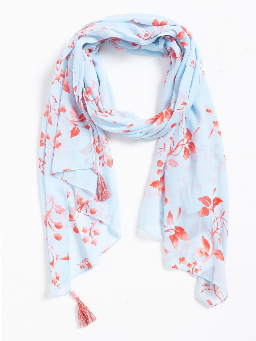 blue viscose scarf - 18396960 - Zoom Image - 2