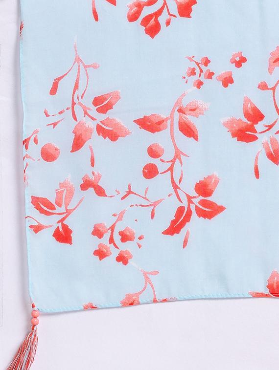blue viscose scarf - 18396960 - Zoom Image - 4