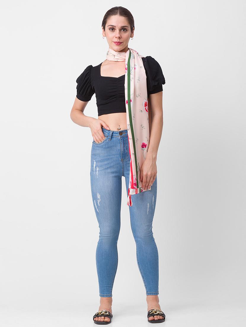 pink printed scarf - 18396962 - Zoom Image - 3