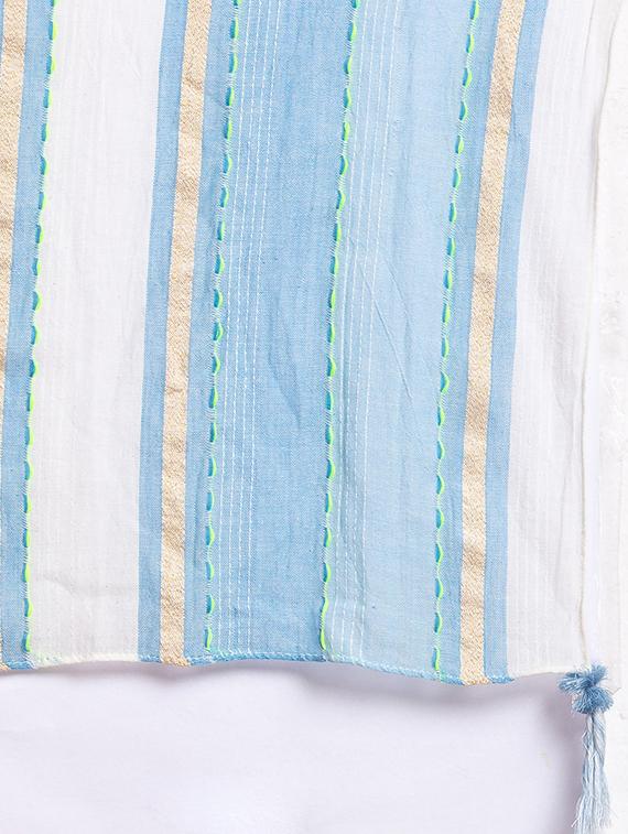 blue printed scarf - 18396966 - Zoom Image - 4