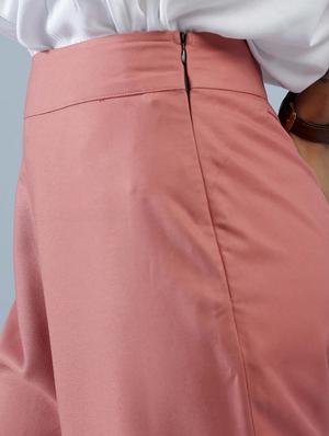 high rise solid flat front trouser - 18397050 - Standard Image - 5
