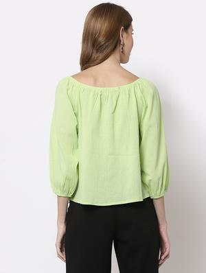 boat neck lace detail top - 18397059 - Standard Image - 3