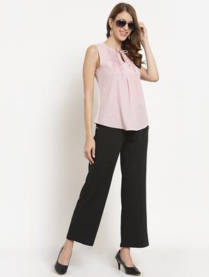 tie up neck solid top - 18397068 - Standard Image - 4