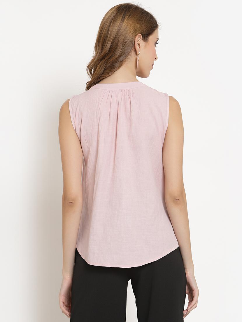 tie up neck solid top - 18397068 - Zoom Image - 3