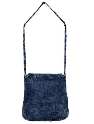 blue solid denim messenger sling bag - 18397343 - Standard Image - 2