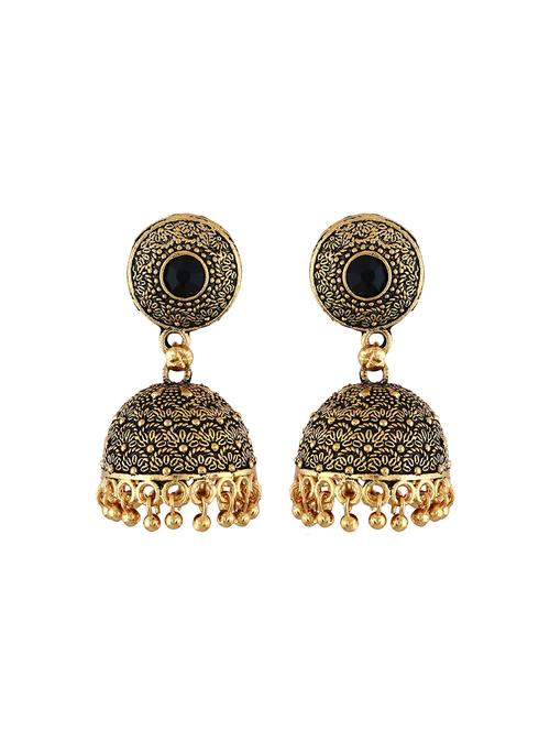 multi colored brass jhumka earring - 18397435 - Standard Image - 1