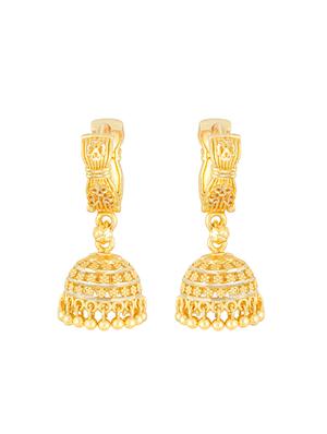 gold brass drop earring - 18397459 - Standard Image - 2