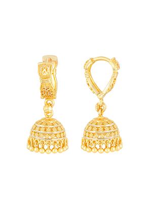 gold brass drop earring - 18397459 - Standard Image - 3