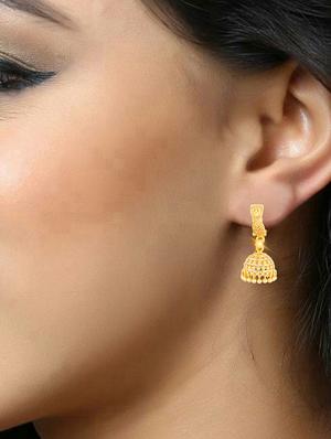 gold brass drop earring - 18397459 - Standard Image - 4