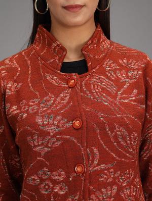 mandarin neck printed cardigan - 18397613 - Standard Image - 6