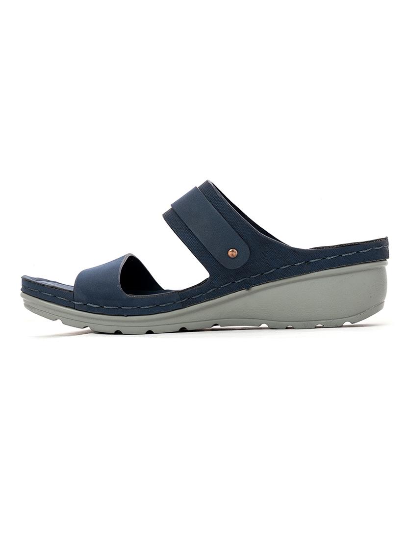 sharon by khadim's synthetic pu sole navy decorative heels for women - 18397731 - Zoom Image - 2