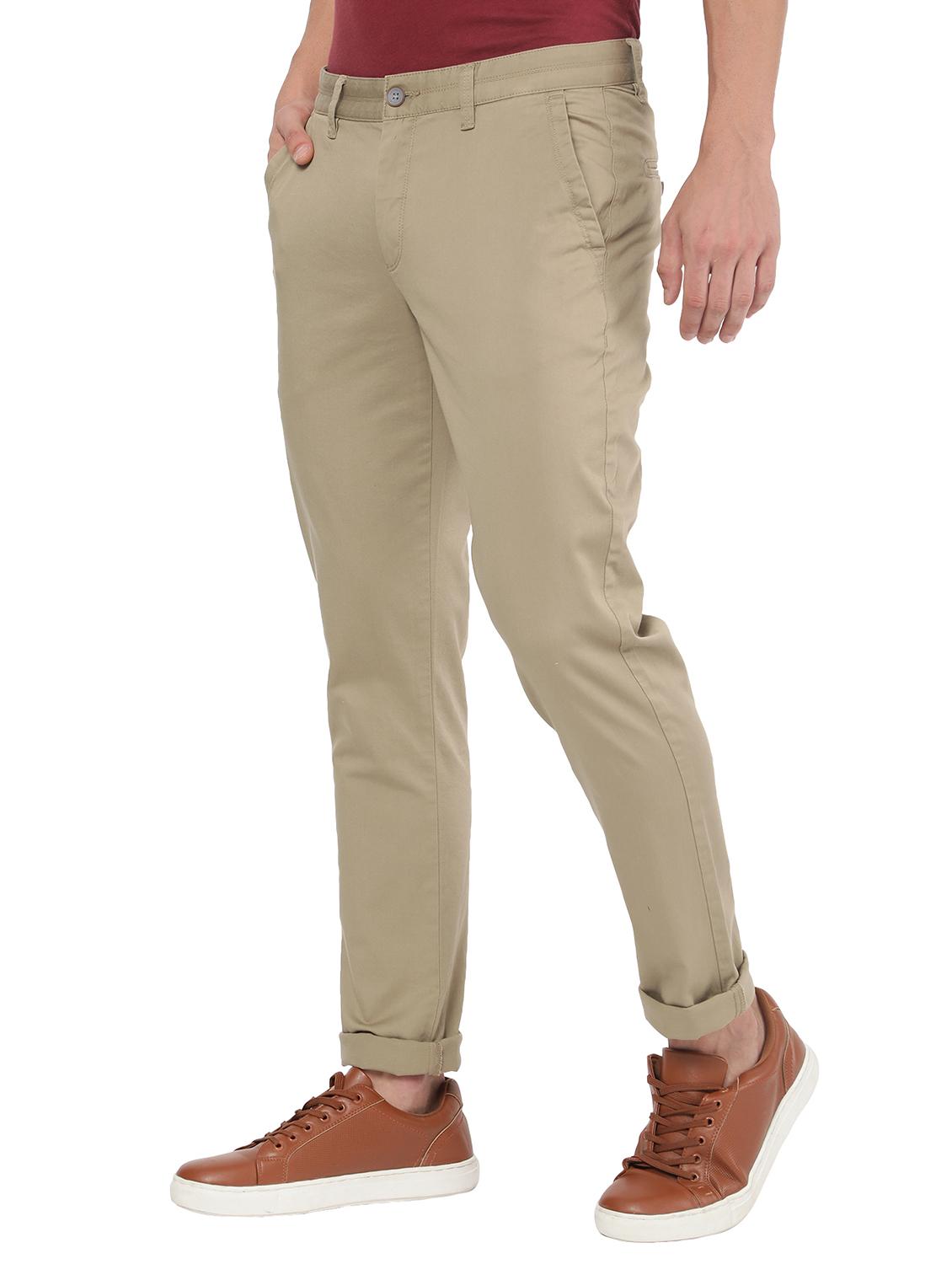 green solid chinos casual trouser - 18398384 - Zoom Image - 2
