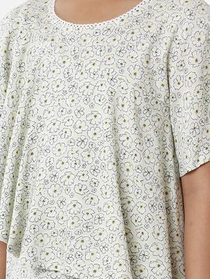 green printed regular top - 18398432 - Standard Image - 5