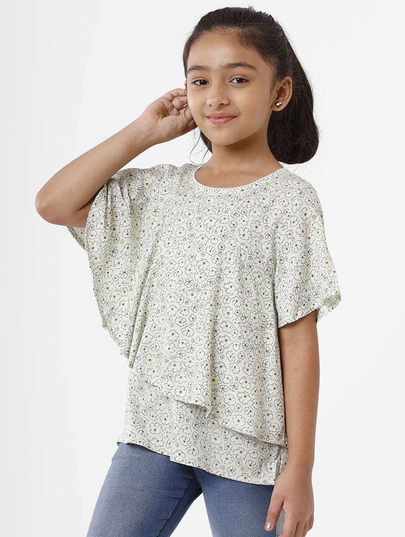 green printed regular top - 18398432 - Zoom Image - 2