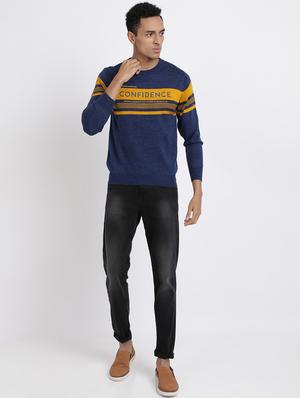 blue printed pullover - 18398655 - Standard Image - 4