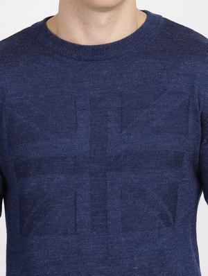 navy blue solid pullover - 18398660 - Standard Image - 6