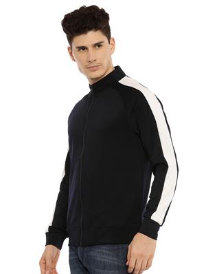 black solid hooded casual jacket - 18398842 - Standard Image - 3