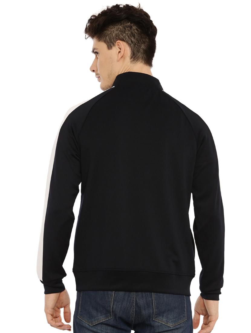black solid hooded casual jacket - 18398842 - Zoom Image - 4