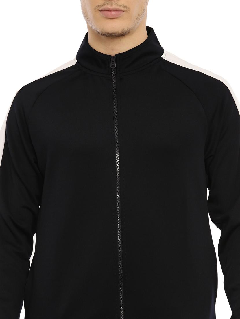 black solid hooded casual jacket - 18398842 - Zoom Image - 6