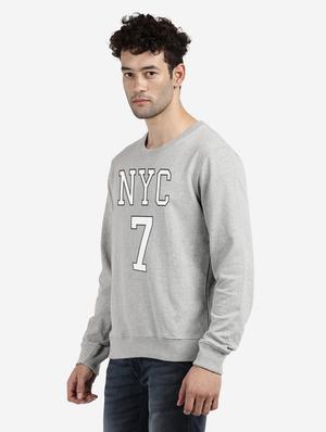 grey front print sweatshirt - 18398905 - Standard Image - 2