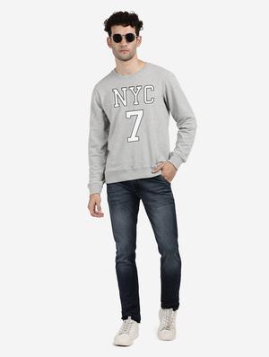 grey front print sweatshirt - 18398905 - Standard Image - 4
